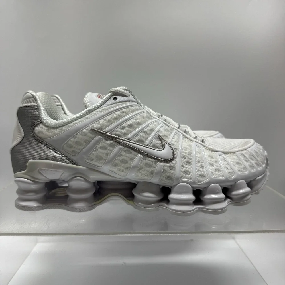 Brand New Nike Shox TL White Silver AV3595-100 Men's Size 8 / Women's Size 9.5
